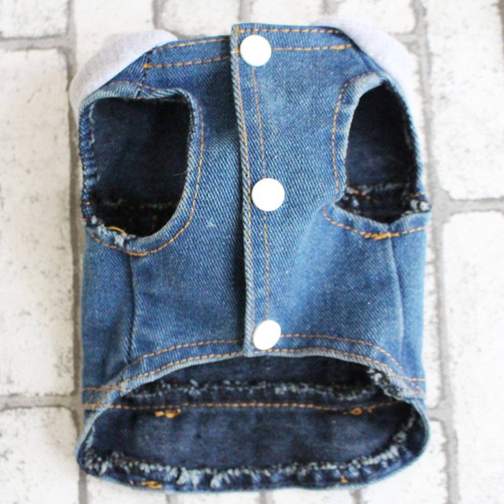 Gilet di jeans con cappuccio